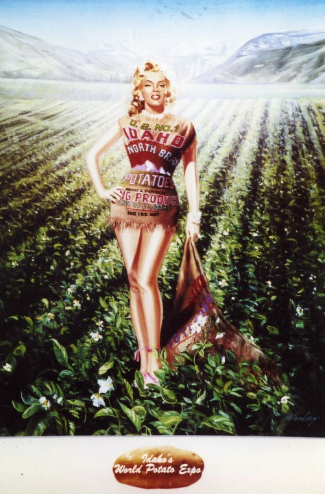 Plakatwerbung für die Kartoffel mit Marilyn Monroe - Copy Kartoffelmuseum München